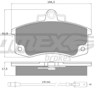 Bestseller Zestaw klocków hamulcowych, hamulce tarczowe TOMEX BRAKES TX 10-361