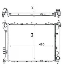 Bestseller Chłodnica, układ chłodzenia silnika MAHLE CR 1695 000S