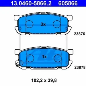 Klocki hamulcowe ATE 13.0460-5866 N0Y92643ZA Popularny