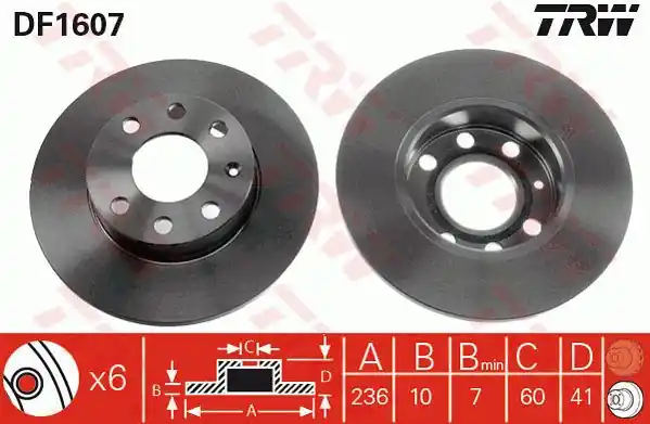 Oferta Tarcza hamulcowa TRW DF1607 569028